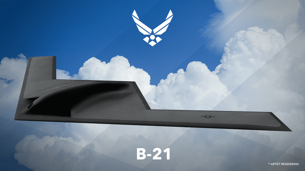 The first artist rendering of the B-21 Raider, released by the U.S. Air Force