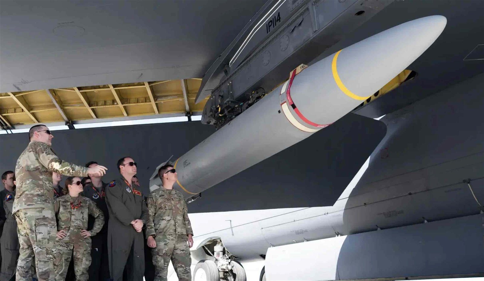AGM-183A Hypersonic Missile seen prior to a test that occurred over the Marshall Islands on Sunday (USAF).