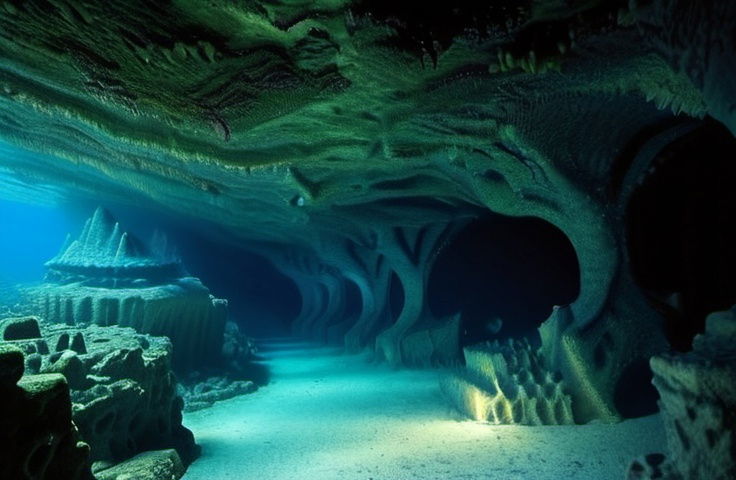 ancient underwater caves