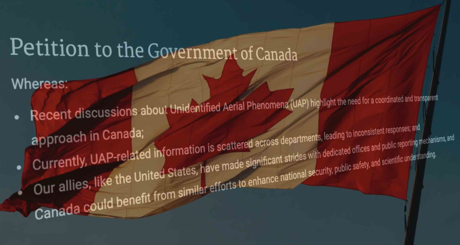 UAP transparency Canada