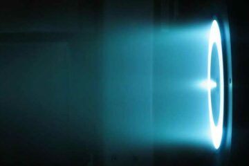 plasma beams electric propulsion engine.